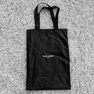 Saint Laurent Black Fabric Tote Bag